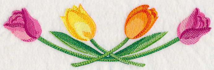 Tulip Border in Watercolor - Image 2