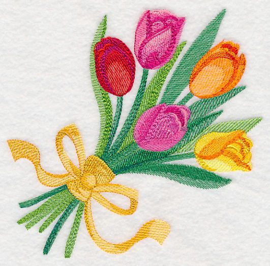 Tulip Bouquet in Watercolor - Image 2