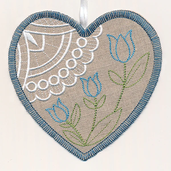 Tulip Heart Sachet (In-the-Hoop) - Image 3