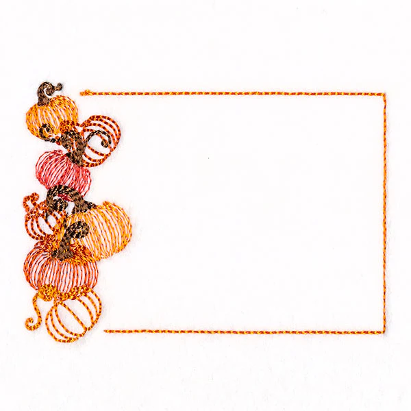 Tumbling Autumn Pumpkins Quilt Label - Image 3