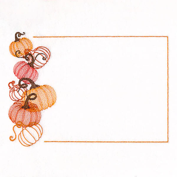 Tumbling Autumn Pumpkins Quilt Label - Image 4