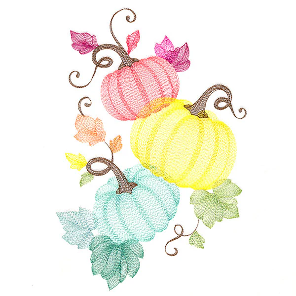 Tumbling Autumn Pumpkins Trio