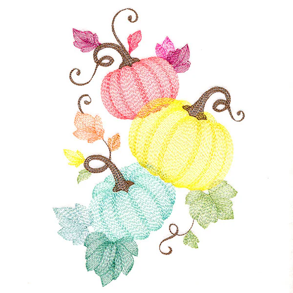 Tumbling Autumn Pumpkins Trio - Image 3