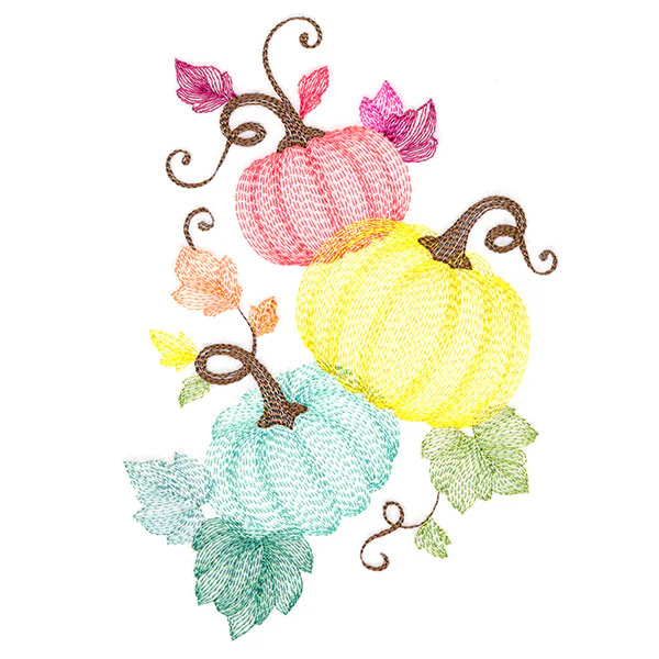 Tumbling Autumn Pumpkins Trio - Image 5