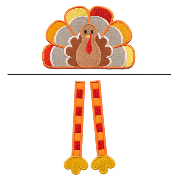 Turkey Trot Towel Topper (In-the-Hoop) - Image 2
