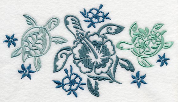 Turtle Trio with Flower Shells - Image 3
