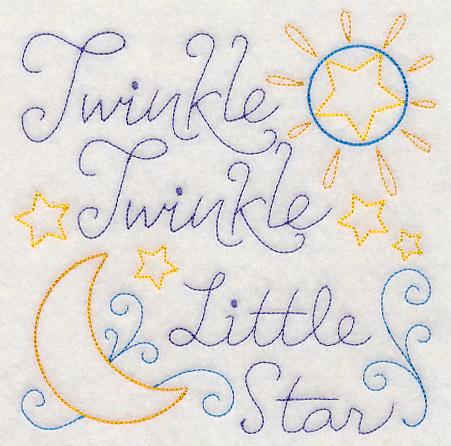 Twinkle Twinkle Little Star Square (Vintage) - Image 3