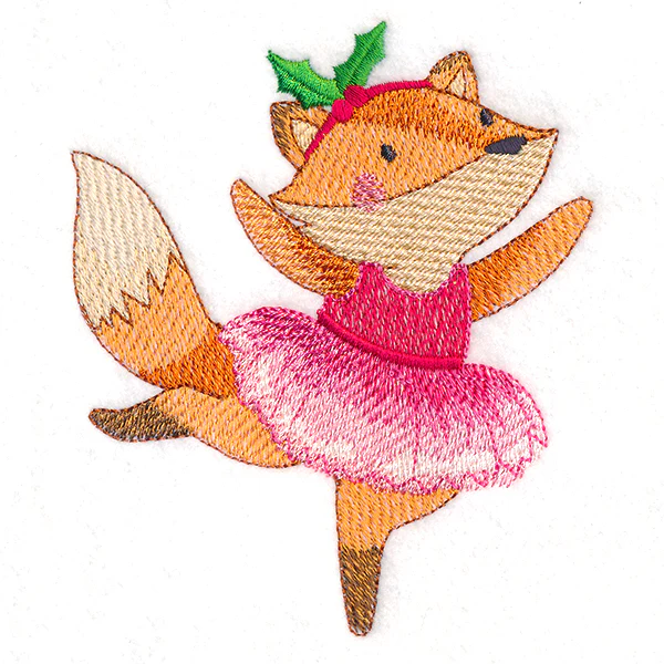 Twirling Christmas Fox Ballerina - Image 3