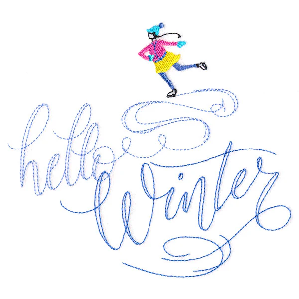 Twirling Hello Winter Skater - Image 3