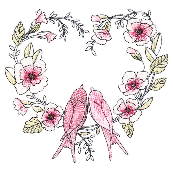 Twitterpated Lovebirds in Bloom - Image 2