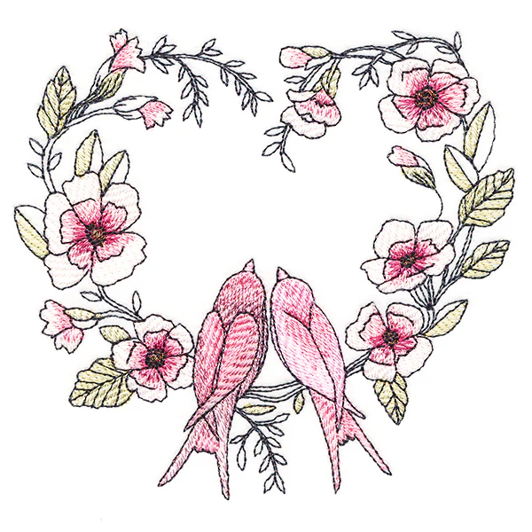 Twitterpated Lovebirds in Bloom - Image 3