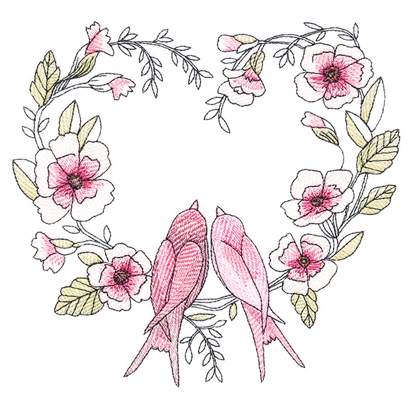 Twitterpated Lovebirds in Bloom - Image 5
