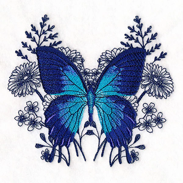 Ulysses Swallowtail Butterfly and Asters - Image 3