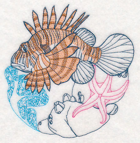 Undersea Lionfish Etching - Image 3