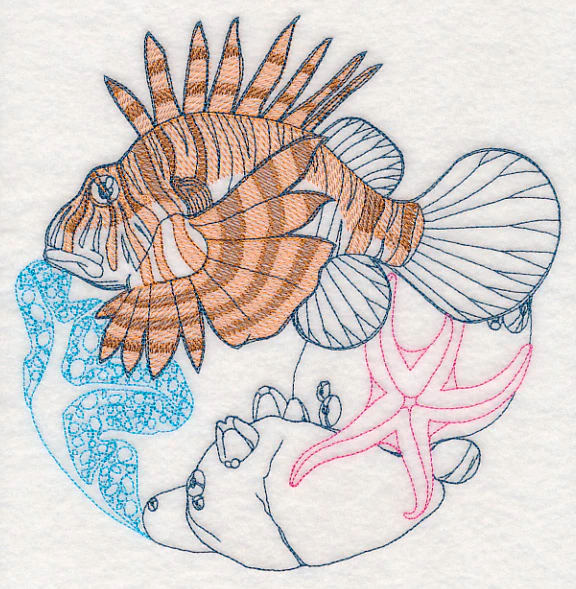Undersea Lionfish Etching - Image 6