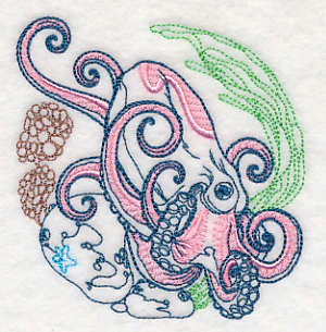 Undersea Octopus Etching - Image 5
