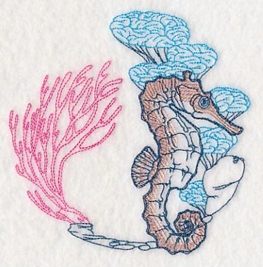 Undersea Seahorse Etching - Image 4