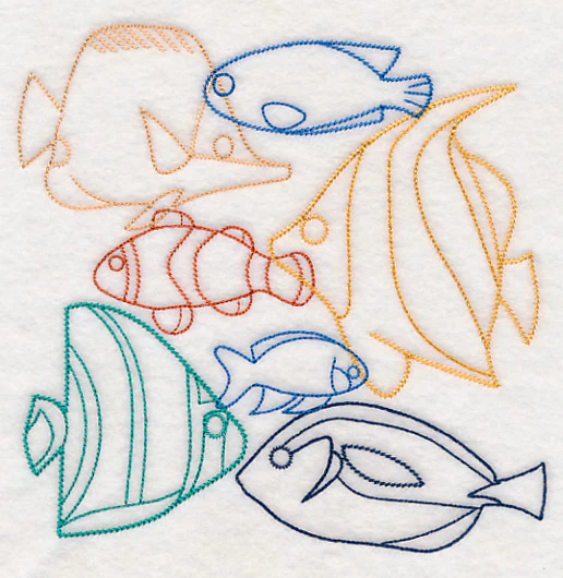 Underwater Fish Collage (Vintage) - Image 2