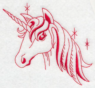 Unicorn Magic 3 (Redwork) - Image 3