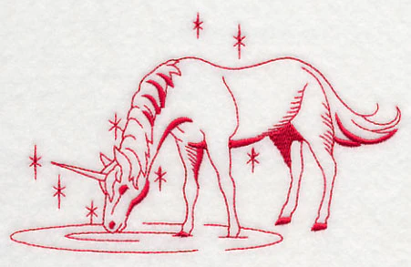 Unicorn Magic 5 (Redwork) - Image 3