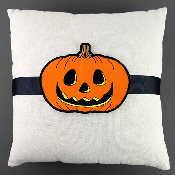 Up and Autumn Pillow Wrap - Jack o' lantern (In-the-Hoop) - Image 3