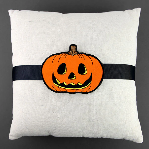 Up and Autumn Pillow Wrap - Jack o' lantern (In-the-Hoop) - Image 5