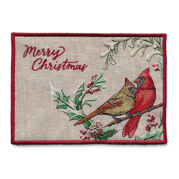 Very Merry Cardinal Mug Rug (In-the-Hoop) - Image 8