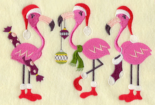 Very Merry Flamingo Christmas - Image 3