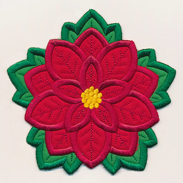 Very Merry Poinsettia Trivet (In-the-Hoop) - Image 3
