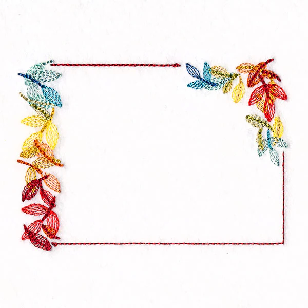 Vibrant Autumn Leaves Quilt Label - Image 3