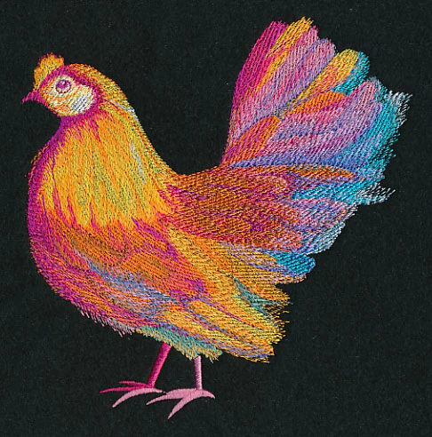 Vibrant Hen in Watercolor - Image 2