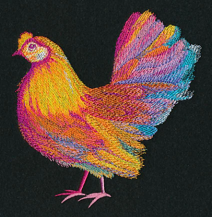 Vibrant Hen in Watercolor - Image 3