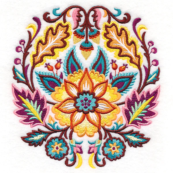 Vibrant Jacobean Autumn Medallion - Image 5