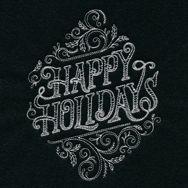 Victorian Chalkboard Happy Holidays - Image 3