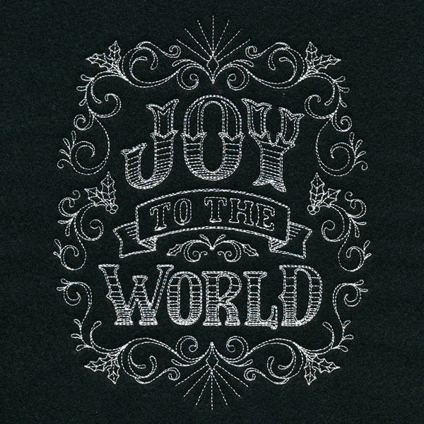 Victorian Chalkboard Joy to the World - Image 2