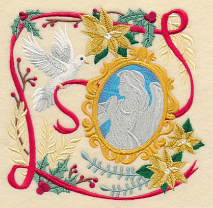 Victorian Christmas Angel Collage - Image 3