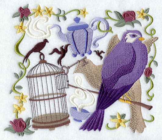 Victorian Collage with Birdcage - Image 5