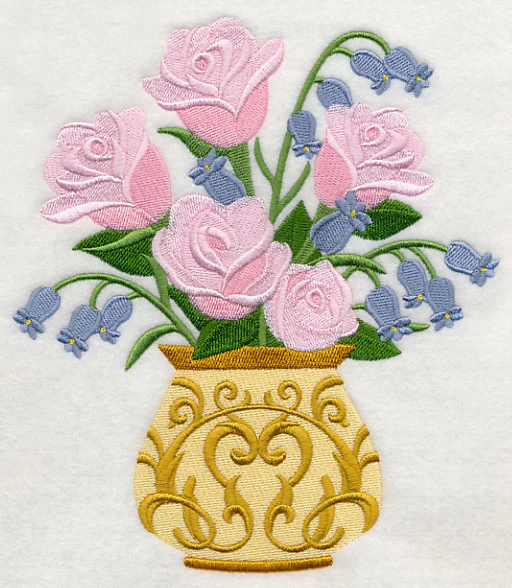 Victorian Roses and Bluebells