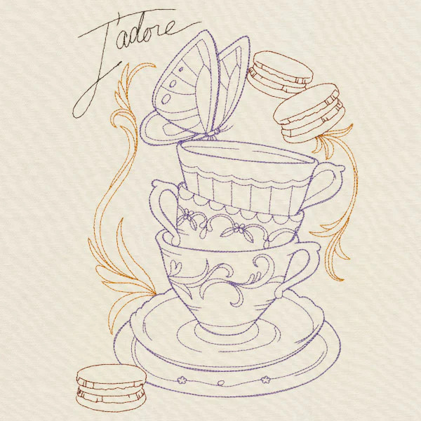 Victorian Teacup Collage