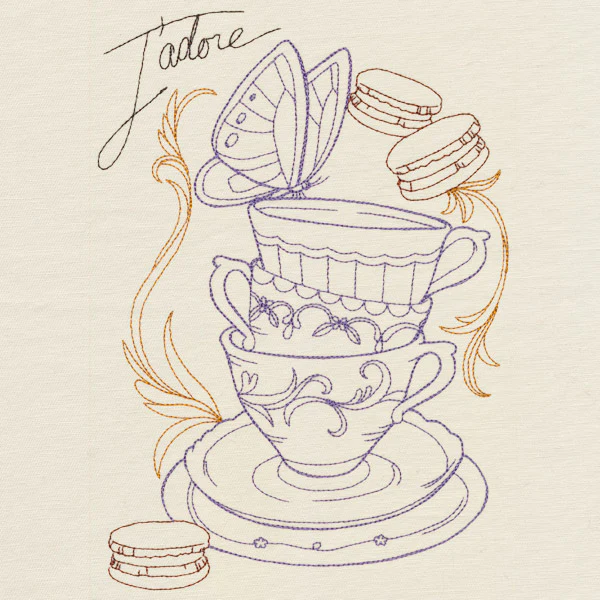 Victorian Teacup Collage - Image 2