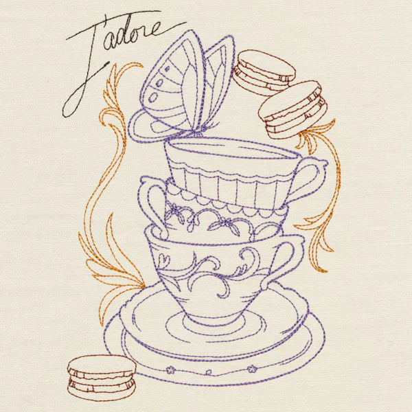 Victorian Teacup Collage - Image 3