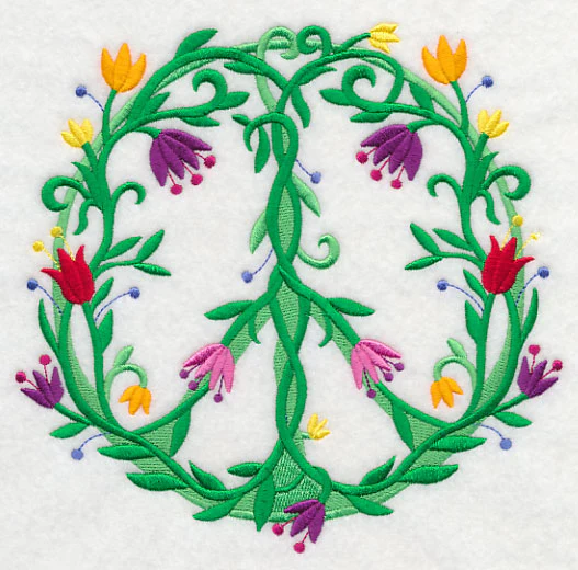 Vines and Blooms Peace Sign - Image 2