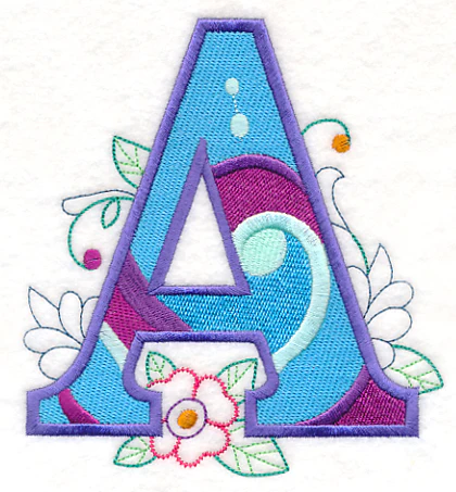 Vintage Flower Fade Letter A - 6 Inch - Image 6