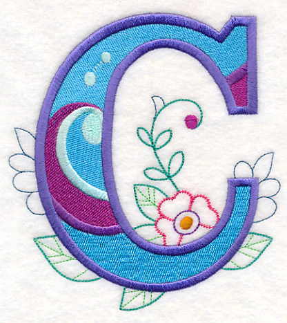 Vintage Flower Fade Letter C - 6 Inch - Image 6