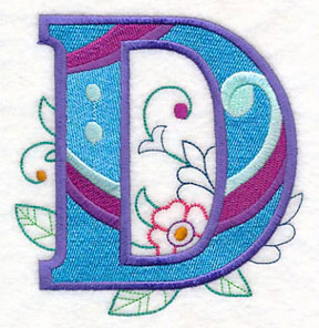 Vintage Flower Fade Letter D - 6 Inch - Image 3