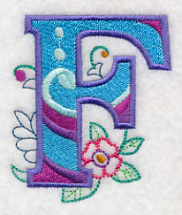 Vintage Flower Fade Letter F - 6 Inch - Image 4
