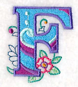Vintage Flower Fade Letter F - 6 Inch - Image 5