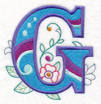 Vintage Flower Fade Letter G - 6 Inch - Image 2