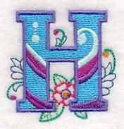 Vintage Flower Fade Letter H - 6 Inch - Image 5