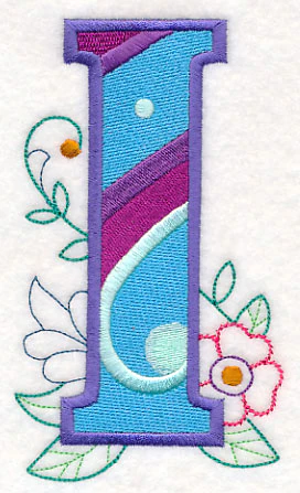Vintage Flower Fade Letter I - 6 Inch - Image 6
